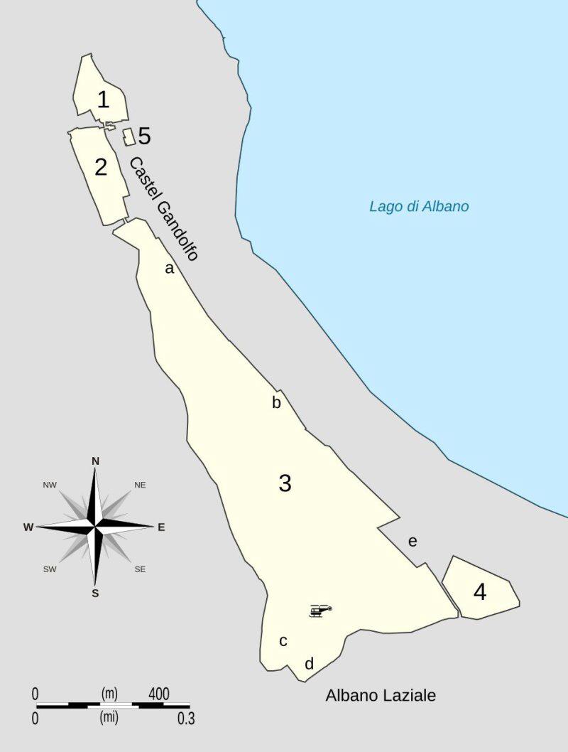 Castel Gandolfo - Karte mit Albaner See